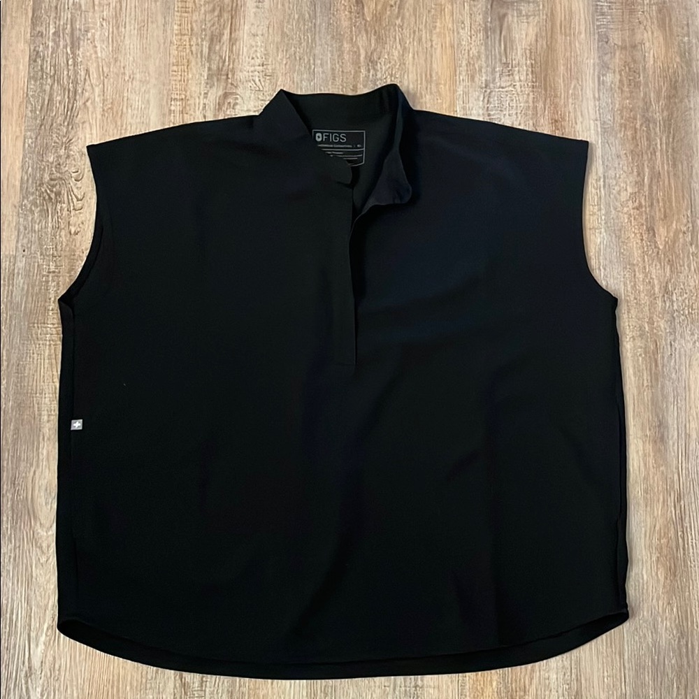 FIGS Women’s XL Black Scrub Top Shirt